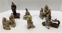 Amazing lot of vintage Chinese mud men figurines -