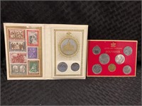 THE VATICAN SOUVENIR COIN & STAMP SET