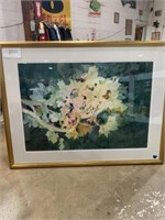 Framed Matted Water Color  Approximately 39” x