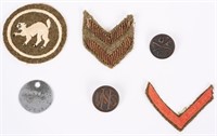 WW1 81ST DIVISION ID'ED GROUPING DOG TAG PATCHES