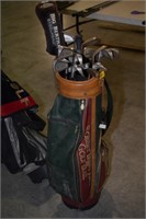 RTJ BAG AND TITLEIST IRONS, CALLAWAY DRIVERS