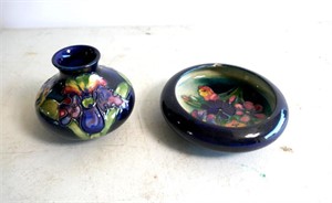 Small Moorcroft Vase & Dish