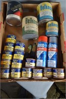 Assorted Belknap brands paints and finishes
