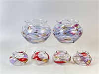 Art Glass Rose Bowls and Votives