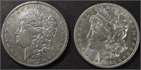 1878 7TF REV 79 VF &  1883-O BU MORGAN DOLLARS