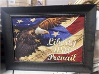 Liberty Will Prevail 12” x 18” canvs/ custom frame