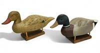 Pair of Crossroads Cottage Decoys (Monkton, VT)