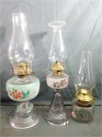 Stunning Vintage Oil Lamps Measure From 12"- 17"