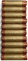 (10) Rolls 1950's Wheat Cent Penny Lot