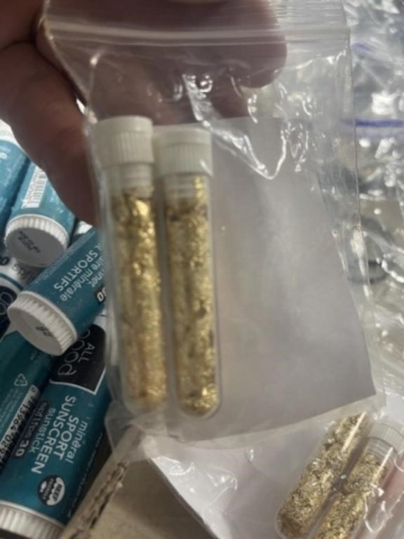 2 TUBES OF GOLD FLAKES