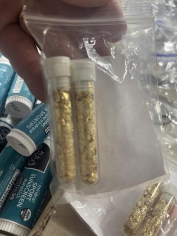 2 TUBES OF GOLD FLAKES