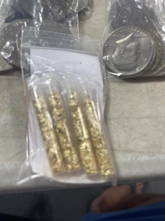 4 TUBES OF GOLD FLAKES