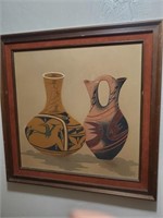 Framed Sand Art, Vases