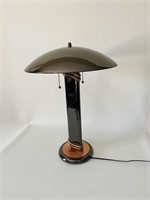 Vintage Dome Atomic Saucer table Lamp 23 X 16