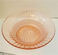 1930's PINK DEPRESSION  QUEENS LACE SERVING BOWL