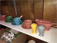 Pastel Dishware Set + Cups & Saucers (21  Pcs)