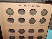 45 Diff Barber Quarters in book only commons/semi