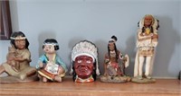 5 Indian Figurines