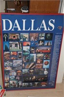 Framed Dallas Landmarks Poster
