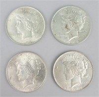 3 1922 & 1 1923 90% Silver Peace Dollars.