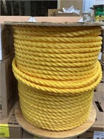 600' x 1/2" Yellow Poly Rope by the Roll