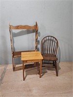 Chair, Table and Gun Rack