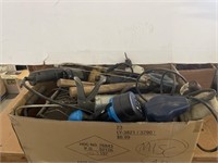 Group lot of electric tools, hack saw & more