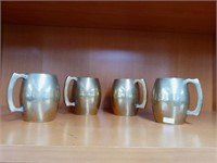 Collection of 4 Metal Mugs