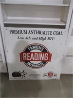 Reading Anthracite Metal Sign 36" x 36"