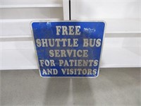 Shuttle Bus Metal Sign  24" x 24"
