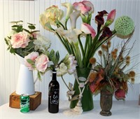 Fancy Artificial Flowers w Vases