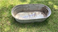 Large galvanized wash tub