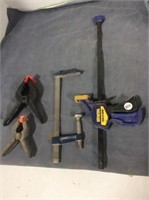 Lot Of 4 Different Small Clamps