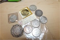 (9) 1921 Morgan Dollars (5)P, (2)D, (1)S, (1) moun