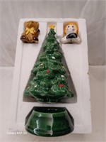 Avon Ceramic Christmas Tree 9" and Shakers
