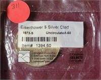 1973-S UNC EISENHOWER SILVER CLAD $1 COIN