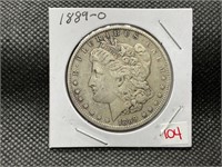 1889-O MORGAN SILVER DOLLAR