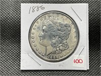 1886 MORGAN SILVER DOLLAR