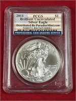 2011 1 oz silver PCGS Brilliant Uncirculated