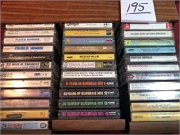 Cassette tapes and storage box