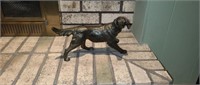Cast English setter dog figurine 12 inches long x