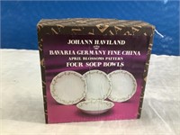 Johann Haviland Bavaria Apple Blossoms Soup Bowls