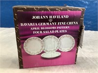 4 Johann Haviland Bavaria Apple Blossoms Salad