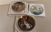 Three Collector Plates W/ COA Incl. Norman