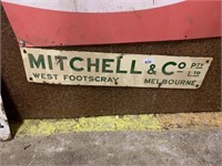 MITCHEL & CO. WEST FOOTSCRAY ENAMEL SIGN