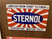 STERNOL ENAMEL OIL RACK SIGN