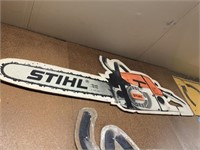 STIHL THICK MASONITE CHAINSAW DISPLAY