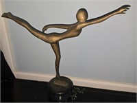 Decorative Brass Ballerina Figurine Statue