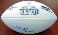 Byron Maxwell Autographed Whit Super Bowl Football