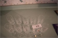 10pc Crystal Stemware